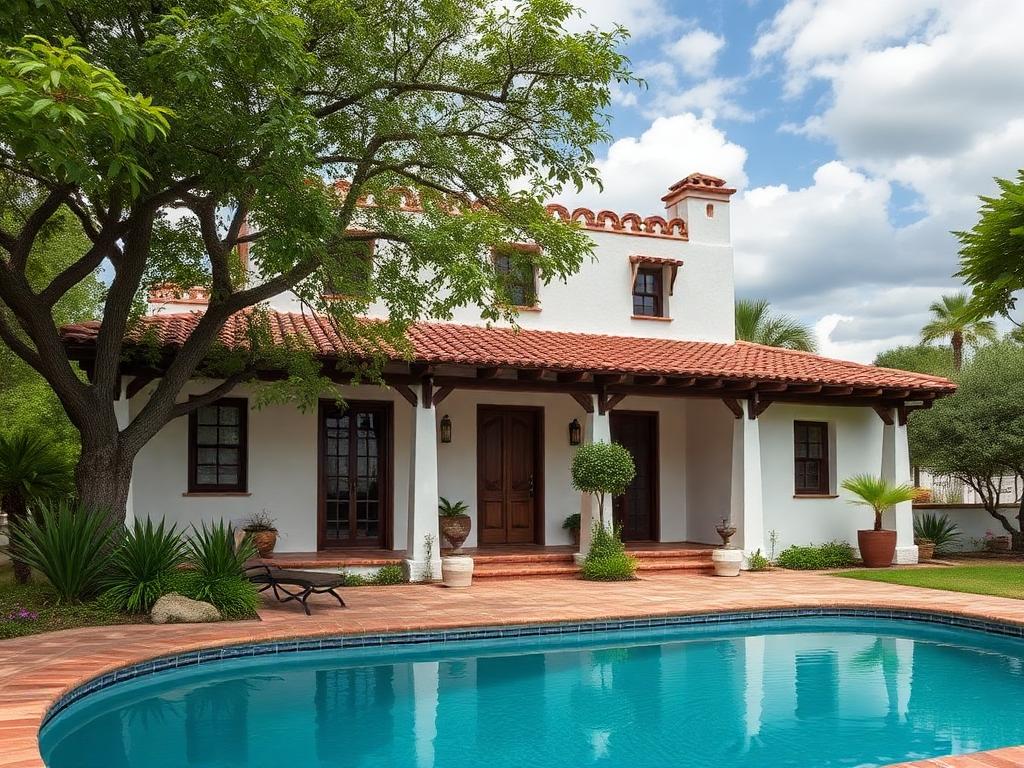 Cabaña rural con vista a las montañas en México
